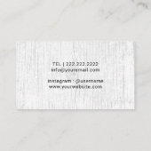 Vintages Blumenhaar Stylist Rustikales Holz Visitenkarte (Rückseite)