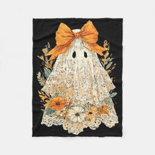 Vintages BlumenHalloween Fall Girly Ghost Lace Spi Fleecedecke
