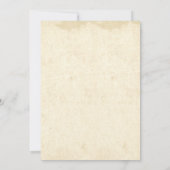 Vintages Blumenherz Einladungen (Rückseite)