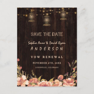 Vintages Blumenholz Alte Lanterns machen wir immer Postkarte