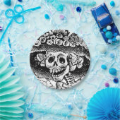 Vintages Blumenhorn Pappteller (Party)