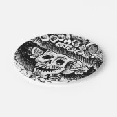 Vintages Blumenhorn Pappteller (Schrägansicht)