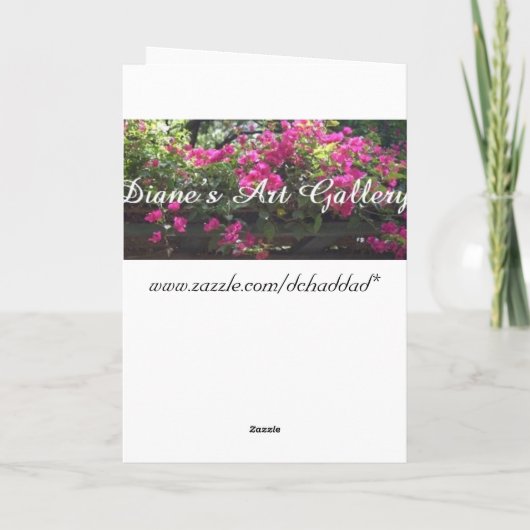 Vintages Blumenhorseshoe Karte (Rückseite)