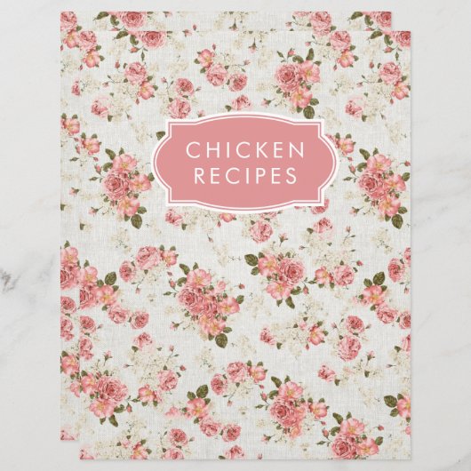 Vintages Blumenhühnchen (Vorne/Hinten)