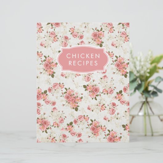 Vintages Blumenhühnchen (Stehend Vorderseite)