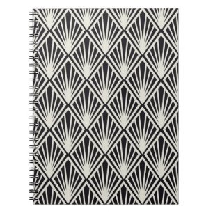 Vintages BlumenJugendstil, geometrisches Muster. Notizblock