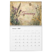 Vintages BlumenJunk-Journal 2025 Kalender (Jan 2027)