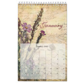 Vintages BlumenJunk-Journal 2025 Kalender (Jan 2026)