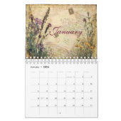 Vintages BlumenJunk-Journal 2025 Kalender (Jan 2026)