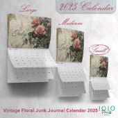 Vintages BlumenJunk-Journal 2025 Kalender