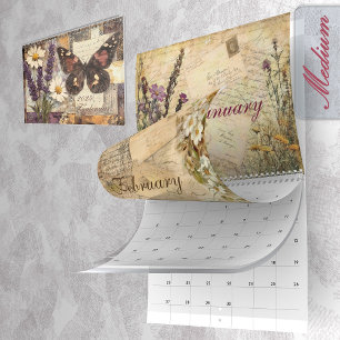 Vintages BlumenJunk-Journal 2025 Kalender