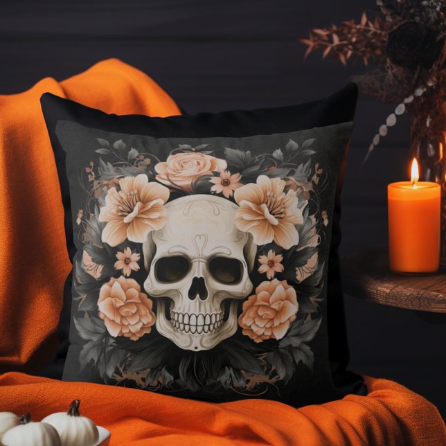 Vintages Blumenkehl Kissen (Elegant Vintage Halloween Throw Pillow)