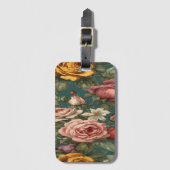 Vintages Blumenkleid Gepäckanhänger (Vorderseite Vertikal)