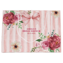 Vintages Blumenkochette Rosa Bugs Brautparty Große Geschenktüte