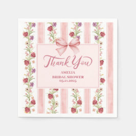 Vintages Blumenkochette Rosa Bugs Brautparty Serviette