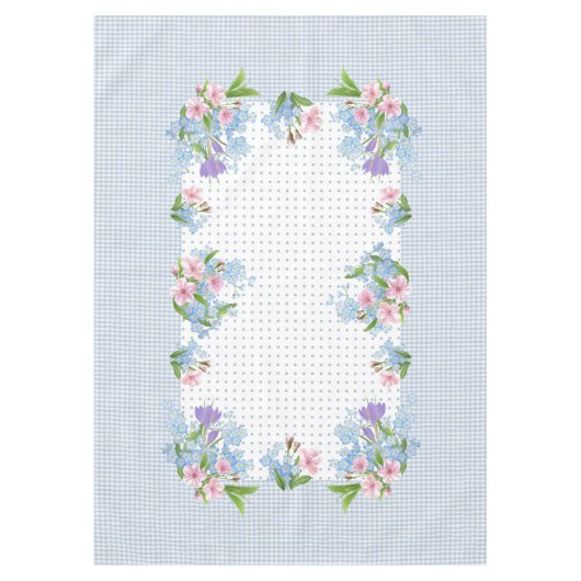 Vintages Blumenkohl, kariert und dots-Tischdecke 6 Tischdecke (Vorderseite)