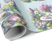 Vintages Blumenkohl-Party im Garten Geschenkpapier (Rolleneckpunkt)