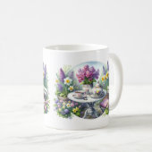 Vintages Blumenkohl-Party im Garten Kaffeetasse (VorderseiteRechts)