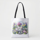 Vintages Blumenkohl-Party im Garten Tasche (Vorderseite)