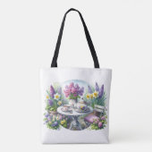 Vintages Blumenkohl-Party im Garten Tasche (Rückseite)