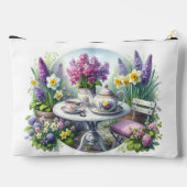 Vintages Blumenkohl-Party im Garten Zubehörtasche (Rückseite)