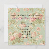 Vintages Blumenkost Party Brautdusche Einladung (Rückseite)