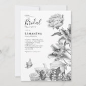 Vintages Blumenkost Party Brautdusche Einladung (Vorderseite)