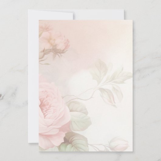 Vintages Blumenkost Party Brautparty Einladung (Rückseite)