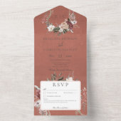 Vintages Blumenkraut Kein Abendessen All In One Einladung (Innen Boden)