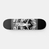 Vintages Blumenkreidefeld Skateboard (Horizontal)