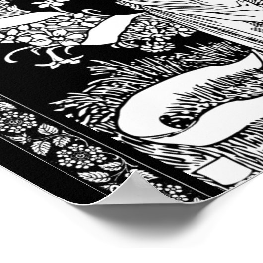 Vintages Blumenkreideposter Poster (Ecke)