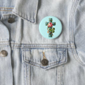 Vintages Blumenkreuz Button (Beispiel)
