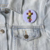 Vintages Blumenkreuz Button (Beispiel)