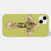 Vintages Blumenkreuz Case-Mate iPhone Hülle (Rückseite (Horizontal))