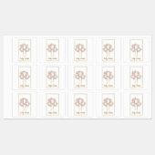 Vintages Blumenkreuz Heiligwasser Etiketten (Blatt)