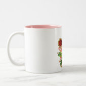 Vintages Blumenkreuz Zweifarbige Tasse (Links)