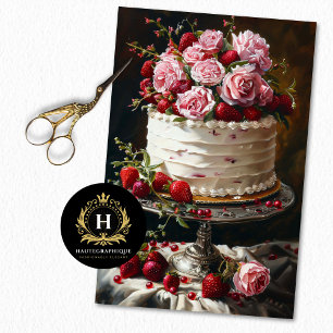 Vintages Blumenkuchengebäck Deko Seidenpapier