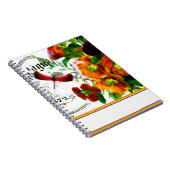 Vintages Blumenlogo Notizblock (Rechte Seite)