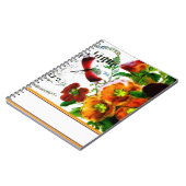 Vintages Blumenlogo Notizblock (Linke Seite)