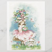 Vintages Blumenmädchen (Vorderseite)