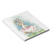 Vintages Blumenmädchen Notizblock (angewinkelt)