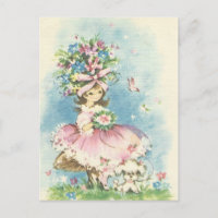 Vintages Blumenmädchen