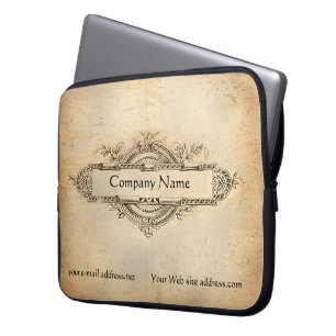 Vintages Blumenmedaillenpapier Laptopschutzhülle