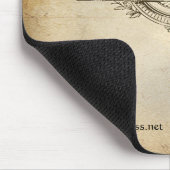 Vintages Blumenmedaillenpapier Mousepad (Ecke)