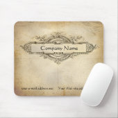 Vintages Blumenmedaillenpapier Mousepad (Mit Mouse)