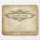 Vintages Blumenmedaillenpapier Mousepad (Vorne)