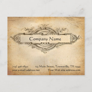 Vintages Blumenmedaillenpapier Postkarte