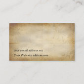 Vintages Blumenmedaillon gealtertes Papier Visitenkarte (Rückseite)