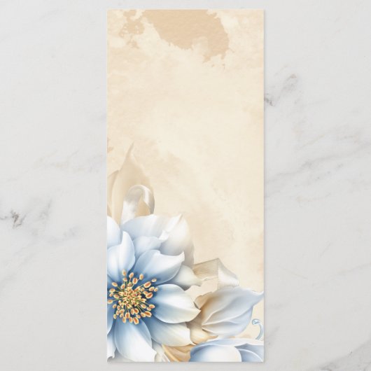 Vintages Blumenmenü Programm (Rückseite)