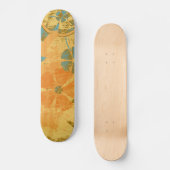 Vintages Blumenmodeboard Skateboard (Vorderseite)